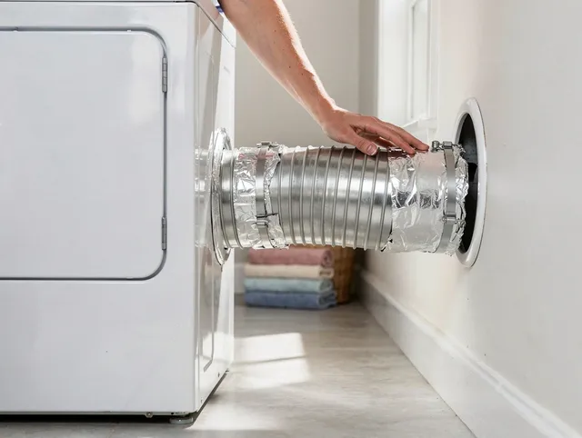 Professional dryer vent hose installation by Weston Dryer Vent Cleaning in Weston